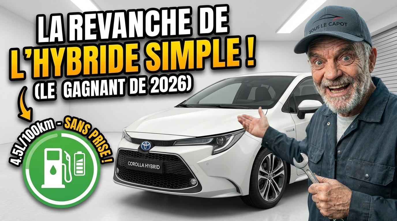 Mécanicien expert validant la fiabilité d'un moteur hybride simple HEV Toyota ou Renault