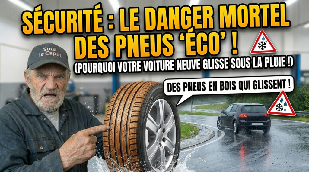 Pneu voiture eco basse consommation gomme dure glissante pluie