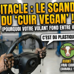 Volant voiture cuir vegan synthétique qui pèle et se déchire usure