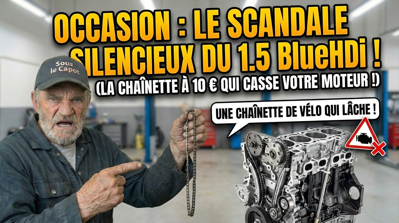 Chaine arbre a cames cassée moteur 1.5 BlueHDi Peugeot Citroen