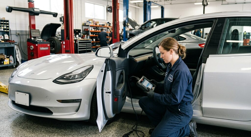 Code P0C7B sur Tesla Model 3 : Problème de Circuit de Commande de la Pompe à Huile